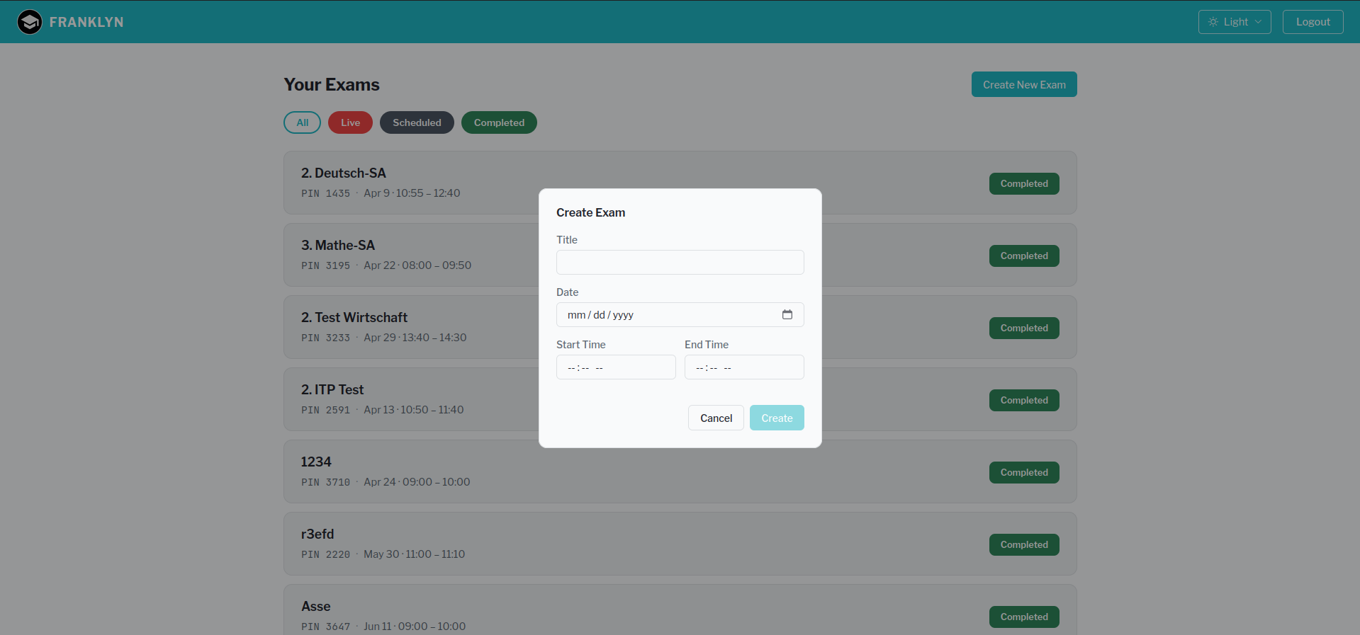 Proctor Dashboard