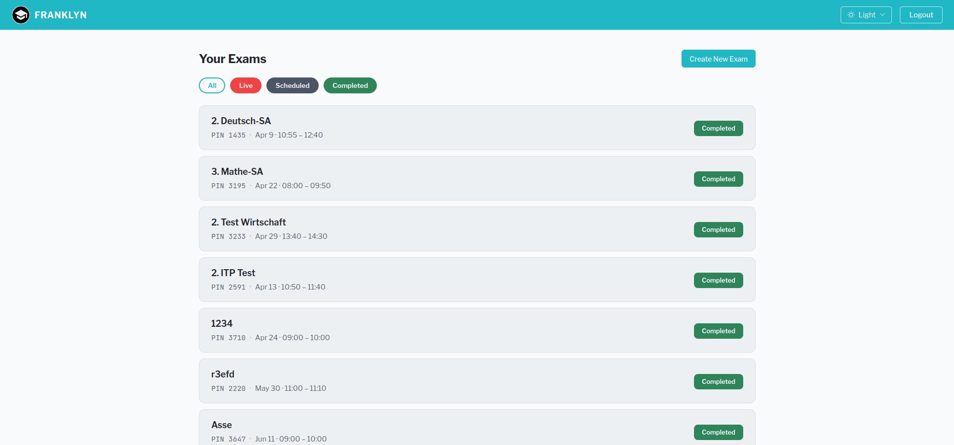 Proctor Dashboard